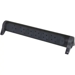 Bloco rotativo de 6 tomadas sem cabo 3680W 16A - Preto