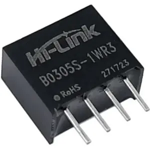 Conversor DC-DC galvanicamente isolado 3.3VDC -> 5VDC 200mA 1W (saída não regulada)