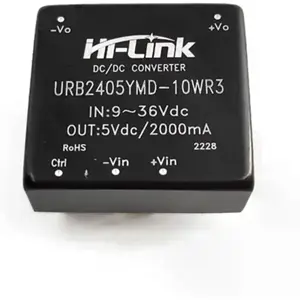 Conversor DC-DC galvanicamente isolado 24VDC (9~36V) -> 5VDC 2A 10W (saída regulada)