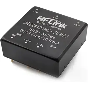 Conversor DC-DC galvanicamente isolado 24VDC (9~36V) -> 12VDC 1.66A 20W (saída regulada)