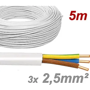 Cabo elétrico unifilar XV 3G2.5mm² CR [rolo 5m]