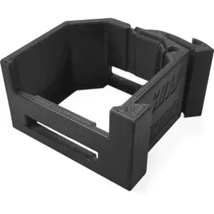 Suporte de calha DIN para Shelly PLUS Add-On [Flame Retardant] - preto - 90º