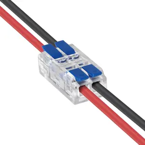 Ligador Rápido 2 ligações Duplo (em linha) (0.75...4mm²) c/ patilhas