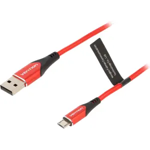 Cabo USB-A -> Micro-USB 3.0A - vermelho - 1.0m
