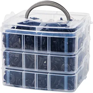 Kit de molas rebite de guarnições automotivas - 625pcs + Extrator
