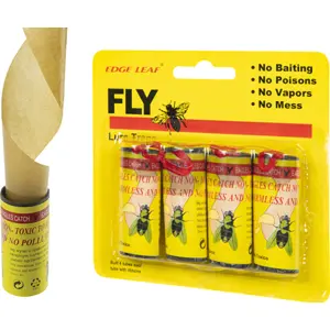 Fita adesiva apanha moscas / insetos (sem veneno) [Pack 4]