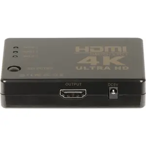 Comutador HDMI 4K 3/1 com comando
