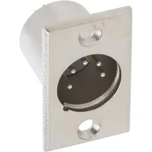 Ficha Cannon (XLR) 5 pinos macho para painel