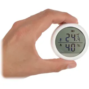 Monitorizador de temperatura e humidade c/ termostato (compatível c/ Tuya)
