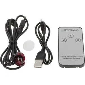 Comutador HDMI 4K 3/1 com comando
