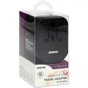 Adaptador de viagem Universal (s/ terra) c/ 2x USB-A