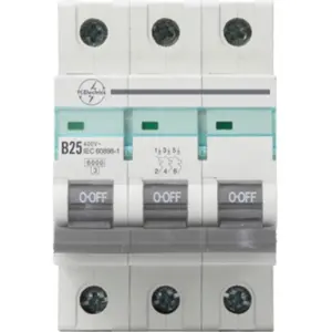 Disjuntor magnetotérmico - 3P - 6kA - B - 25A - 240V