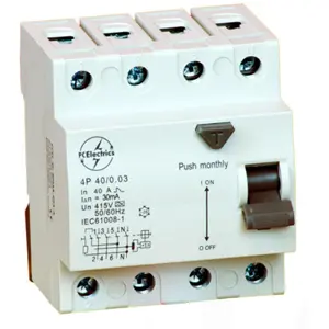 Interruptor Diferencial - 4P - 40A 30mA - tipo A - 4 módulos