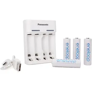 Carregador BQ-CC61 com 4 baterias recarregáveis AA Ni-MH 2000mAh BK-3MCDE