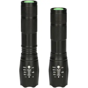 Lanterna LED c/ zoom em alumínio 10W 200lm - 3x AAA