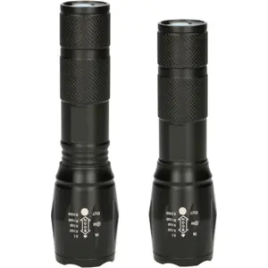 Lanterna LED c/ zoom em alumínio 10W 400lm - Recarregável