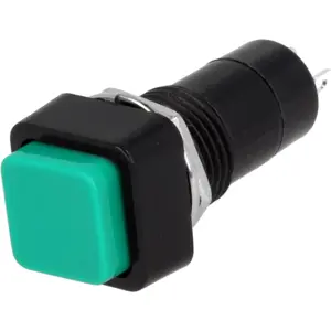 Interruptor de pressão 2 posições estáveis SPST-NO 3A/125VAC OFF-ON Ø12mm - Verde