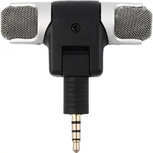 Micrófono estéreo Jack 3.5mm articulado p/ smartphone