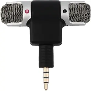 Micrófono estéreo Jack 3.5mm articulado p/ smartphone