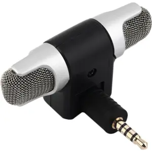 Micrófono estéreo Jack 3.5mm articulado p/ smartphone