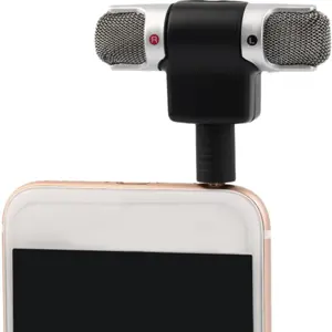 Micrófono estéreo Jack 3.5mm articulado p/ smartphone