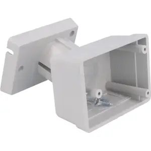 Caixa de montagem c/ ficha Schuko para projectos de fonte de alimentação - cinza - 52x73x46mm