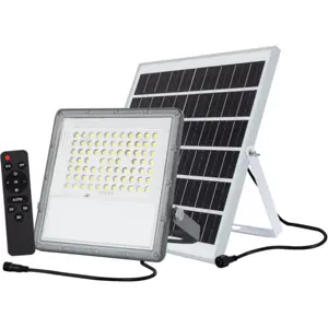 Projector Solar 100W 5000Lm 6000K c/ comando - IP65