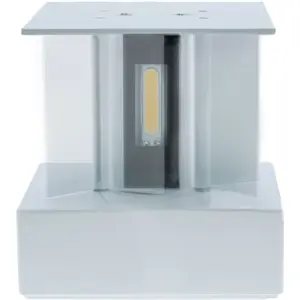 Aplique Cubo de parede LED COB 230V 2x3W 360lm CCT c/ abas orientáveis IP54 - branco