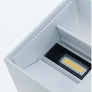 Aplique Cubo de parede LED COB 230V 2x3W 360lm CCT c/ abas orientáveis IP54 - branco
