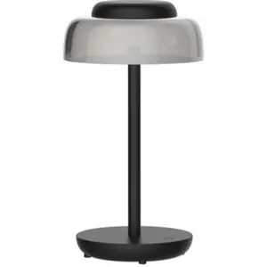 Lámpara de mesa 3W 220lm 3000K a batería 1800mAh - IP54 - Negro