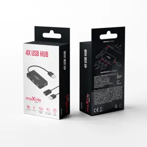 HUB USB 2.0 de 4 portas + cabo USB 1.5m