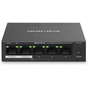 Switch 5P (4PoE+) Gigabit 10/100/1000Mbps 65W
