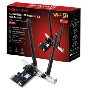 Placa de Rede PCIe Wi-Fi 6E Tri-Band AXE5400 c/ Bluetooth 5.2