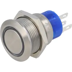 Interruptor de pressão anti-vandalismo unipolar SPDT ON-ON 5A / 250V AC c/ LED vermelho (12V)