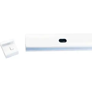 Armadura industrial dupla p/ lâmpadas LED T8 60cm (unilateral)
