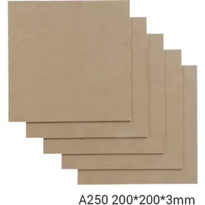 Conjunto de 5 placas MDF 200x200x3mm p/ Laser e CNC Snapmaker 2.0 A350