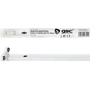Armadura de 2 lâmpadas LED tubo T8 120cm unilateral
