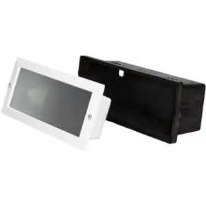 Luminária de embutir de parede c/ grelha E27 IP54 - branco