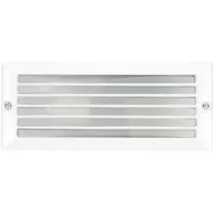 Luminária de embutir de parede c/ grelha E27 IP54 - branco