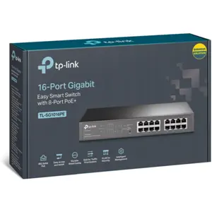 Switch 16P (8PoE+) Gigabit Easy Smart - montável em Rack