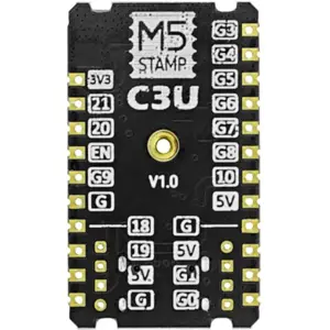 M5Stamp C3U Mate com barras de pinos macho e fêmea