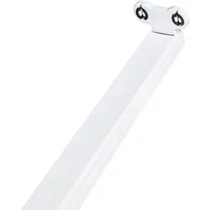 Armadura industrial dupla p/ lâmpadas LED T8 150cm (unilateral)