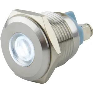 Indicador LED 6..24VDC Ø16mm (M16) IP67 - blanco