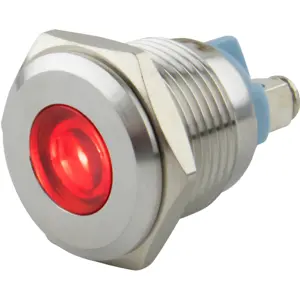 Indicador LED 6..24VDC Ø16mm (M16) IP67 - vermelho