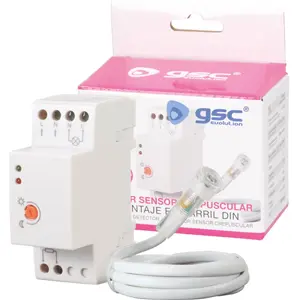 Sensor crepuscular com sonda externa para calha DIN 230VAC 3000W
