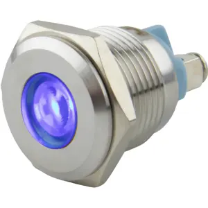 Indicador LED 6..24VDC Ø16mm (M16) IP67 - azul