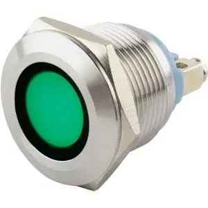 Indicador LED 6..24VDC Ø22mm (M22) IP67 - verde