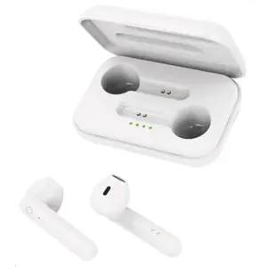 Auriculares Earbuds Bluetooth 5.1 com microfone e estojo de carregamento - branco