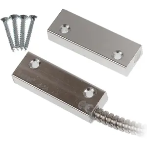 Interruptor magnético Reed Switch SPST NO 100V 400mA 50x17x9.8mm - Metal con protección de cable