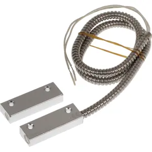 Interruptor magnético Reed Switch SPST NO 100V 400mA 50x17x9.8mm - Metal con protección de cable